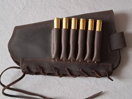 Kožený návlek na pažbu kulový - pro leváky